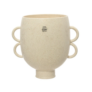 Jarrón De Loza Con Orejas...