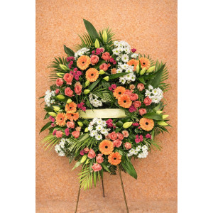 Corona funeraria naranja
