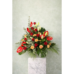 Centro Anthurium rojo