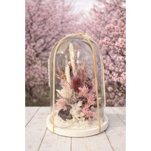 Cúpula flor seca en tonos...