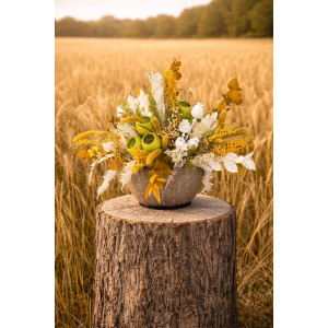 Centro flor seca amarillo