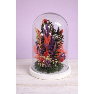 Cúpula flor seca en tonos...